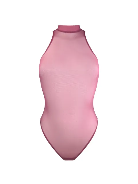 Bordelle Melusina high neck mesh body Pink SIGNATURERASPBERRYMESHHIGHNECKBODY