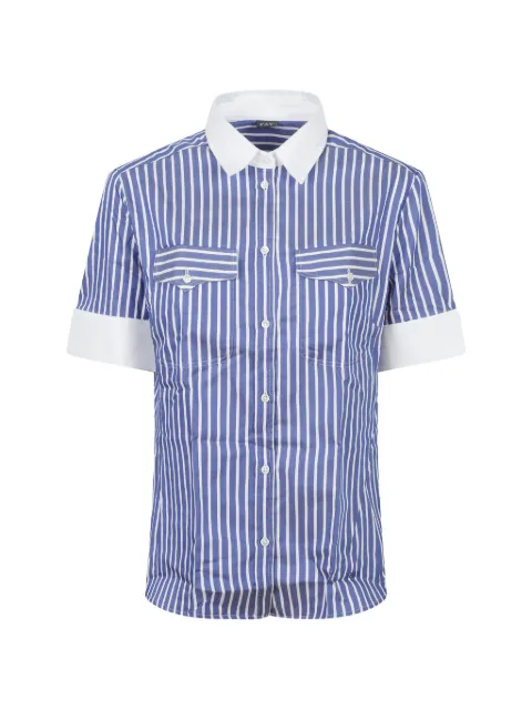 Fay striped short-sleeve shirt Blue NCWA2526000ZCR