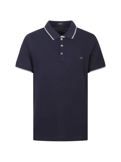 Fay slim-fit polo shirt Blue NPMB252140STDW