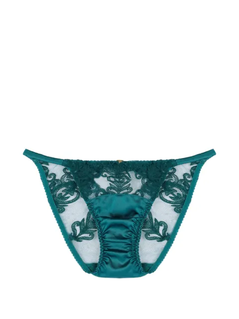 Fleur Of England Olivia Ouvert lace brief Green OLIVIAOUVERTBRIEF