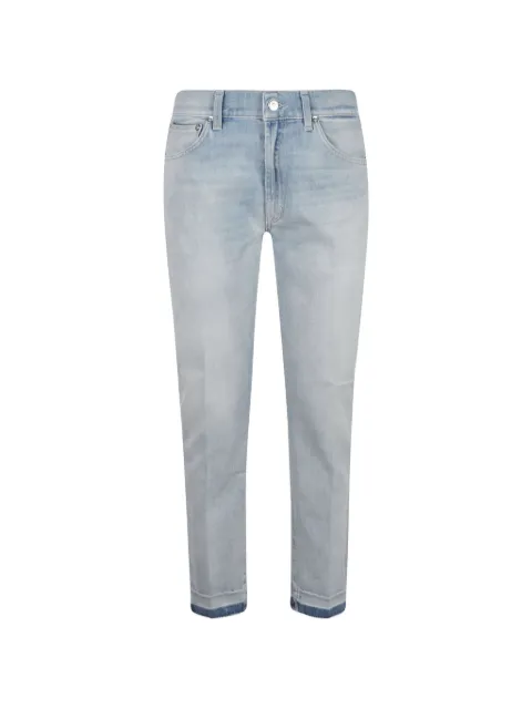 DONDUP Dalia faded-wash raw-cut jeans Blue DP651DS0107DMB2