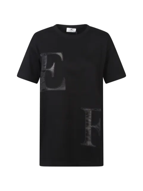 Elisabetta Franchi letter-appliqué T-shirt Black MA67P61E2