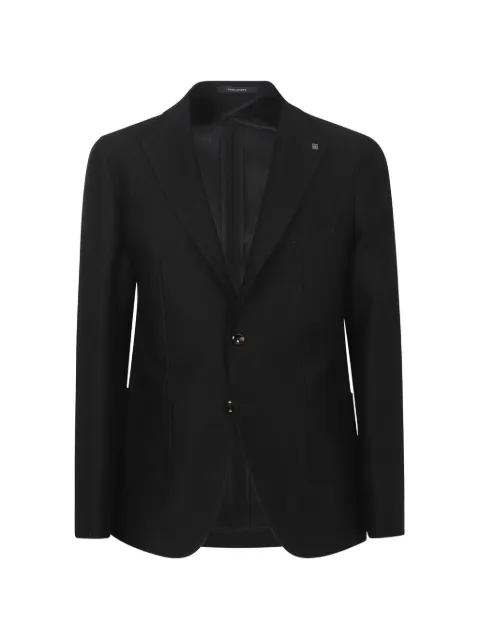 Tagliatore textured single-breasted blazer Black 1SMC22KPENO340311EN802
