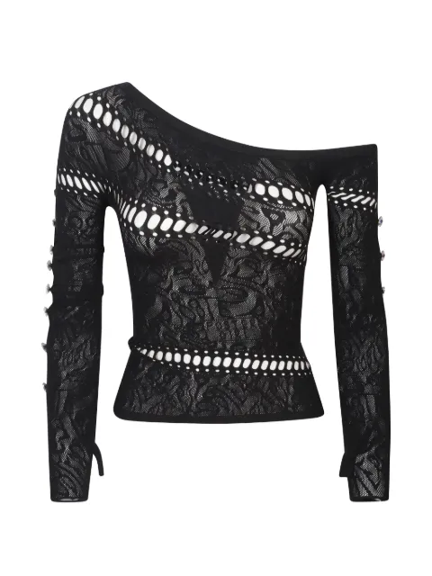 POSTER GIRL Ivy cutout one-shoulder top Black PS26SW004BLACK