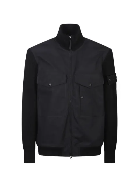 Stone Island flap-pocket panelled jacket Black L1S154100044S0F01