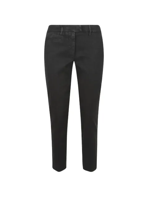 DONDUP Perfect logo-plaque trousers Black DP066LS0004DBM5