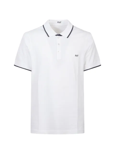 Fay tipped collar polo White NPMB252140STDWB001