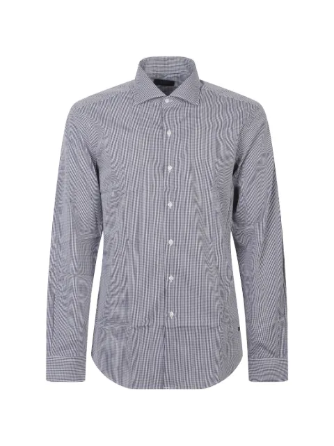 Fay striped button-up shirt Blue NCMA152259SZBD