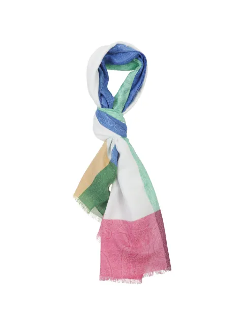 ETRO patterned scarf White WATA0010AV857S9820