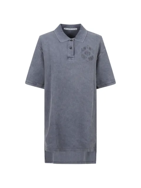Alexander Wang logo-embroidered piqué mini dress Grey 1CC2266915421B