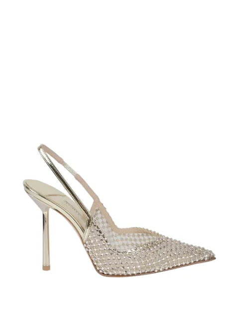 Le Silla Gilda crystal-embellished slingback pumps Neutrals 4172F090BXPPSTE907