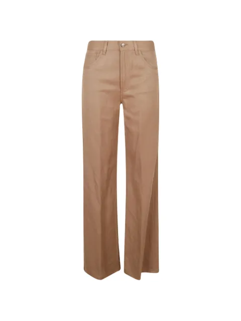 DONDUP logo-plaque wide-leg jeans Neutrals DP619IF0041DXXX706