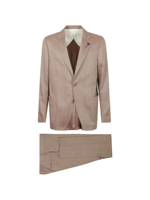 Lardini herringbone-pattern suit Brown CN802AE76PAIF66421