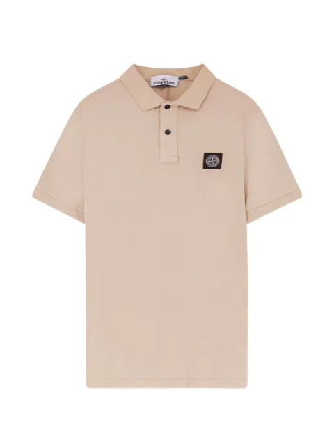 Stone Island 2200008 organic cotton piqué with stretch polo shirt Neutrals L1S152200008S0017