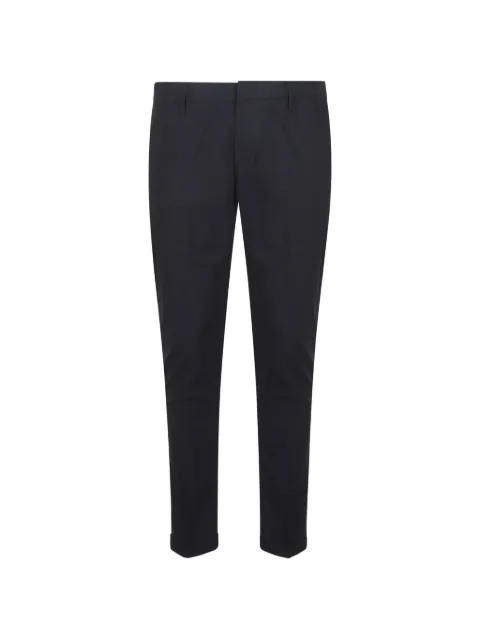 DONDUP logo-plaque turn-up trousers Blue UP235CS0189U002898
