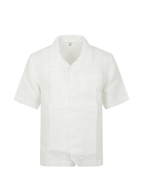 C.P. Company logo-print short-sleeve shirt White 20CMSH258A110533G103