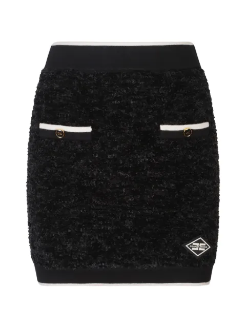 Elisabetta Franchi logo-detail skirt Black GK21S61E2685