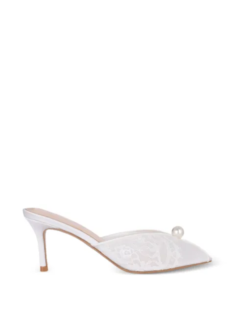 BLACK SUEDE STUDIO Debby mesh sandals White DEBBY70