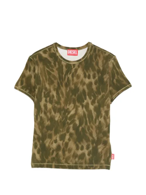 Diesel T Anima animal-print T-shirt Green A235720TJBF