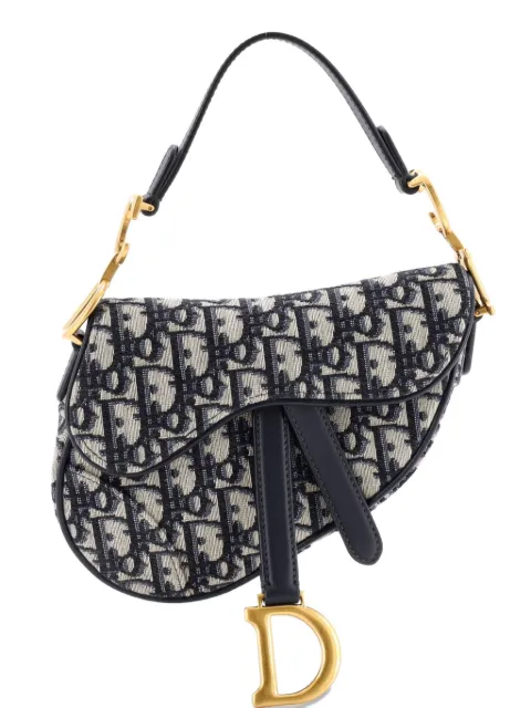 Christian Dior Pre-Owned Saddle Handbag Oblique Canvas Mini shoulder bag Blue 7OZNCFCDR2YNIM5N