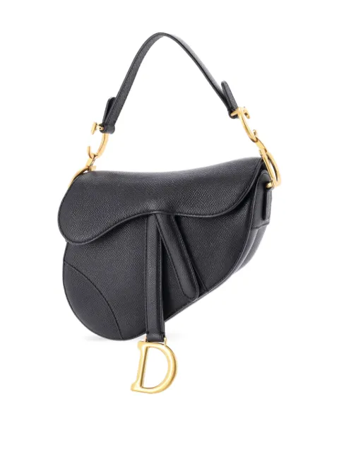 Christian Dior Pre-Owned Saddle Handbag Leather Mini shoulder bag Black ADO5OHHPFA1KXS8U