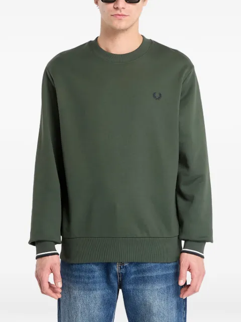 Fred Perry crew-neck logo sweatshirt Green M753553A