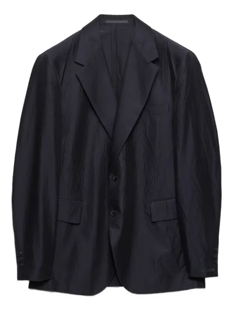 Prada single-breasted cotton and silk jacket Blue UGM426SFMO19AL
