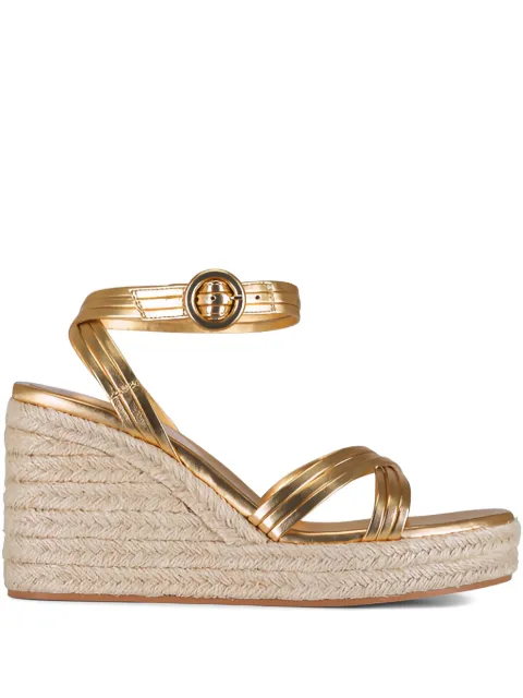 Gianvito Rossi Mekong strappy buckle espadrilles Gold G3265170RICNKJ