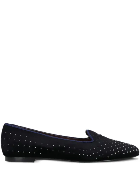 Castañer studded velvet loafers Blue CCCAS2BLUNOTTE