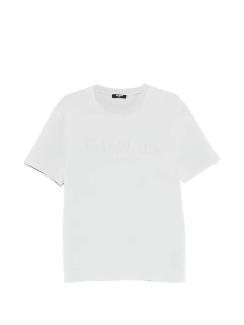 Balmain logo-embroidered T-shirt Grey GH1EG000BC72