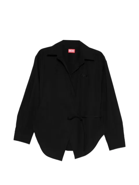 Diesel C-Delphos-S1 tie-detail collared shirt Black A200600EPCL