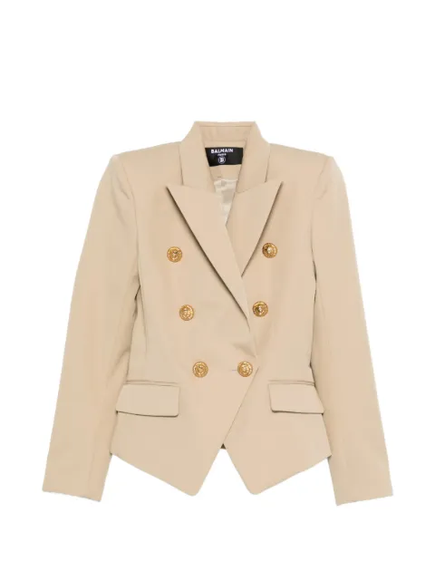 Balmain gabardine 6-button jacket Neutrals GF1SI505CG43