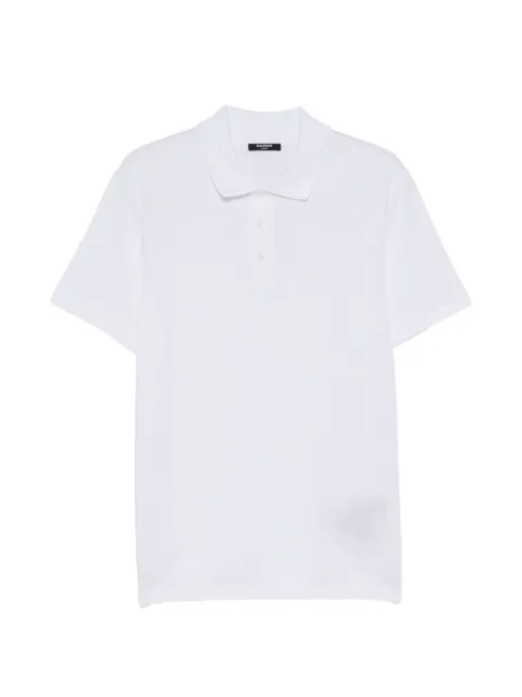 Balmain logo-embroidered polo shirt White GH0GB085BD10
