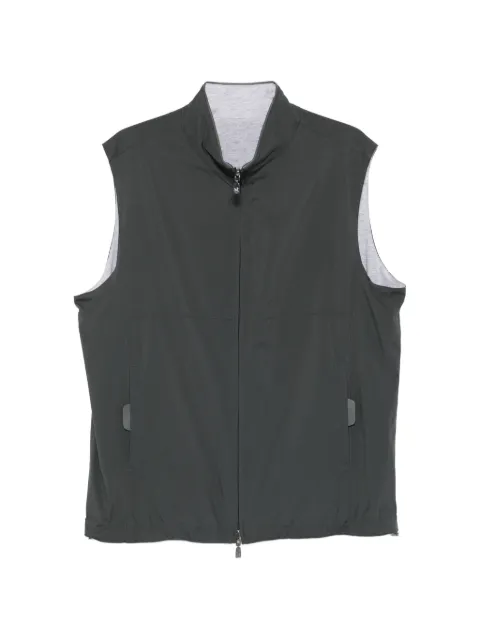 Corneliani zip-up sleeveless gilet Grey 27C5X22720121