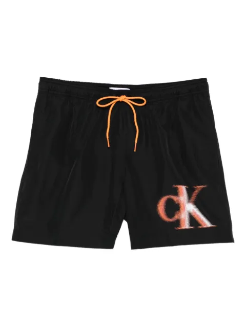 Calvin Klein logo drawstring swim shorts Black KM0KM00800BEH