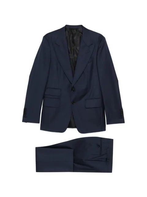 TOM FORD flap-pocket single-breasted suit Blue 2LSP01WOS07