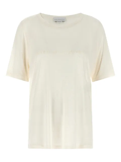 Stella McCartney beads embroidery T-shirt Neutrals 6J04333SQA309200