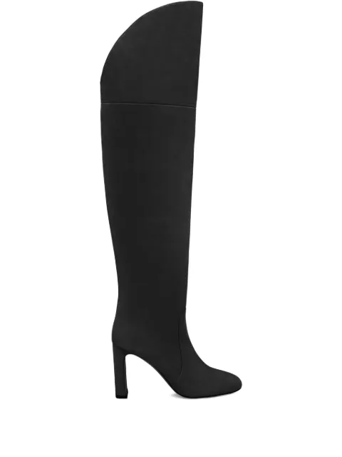 Stuart Weitzman Babette block-heel boots Black SM452SUEBLK