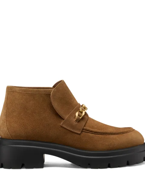 Stuart Weitzman Soluxe Husdon chain-detail boots Brown SM391SPDDOE