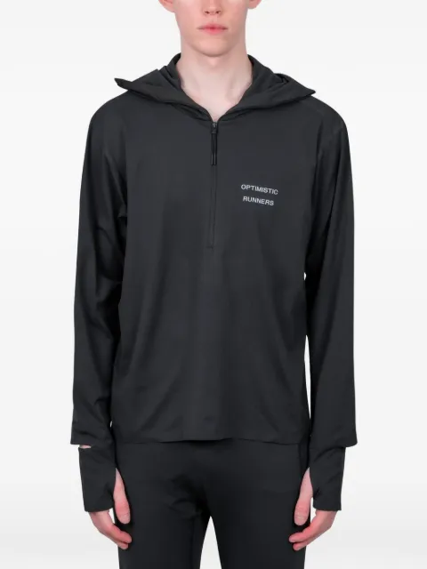 Optimistic runners Balaclava hoodie sweatshirt Black BH25BK