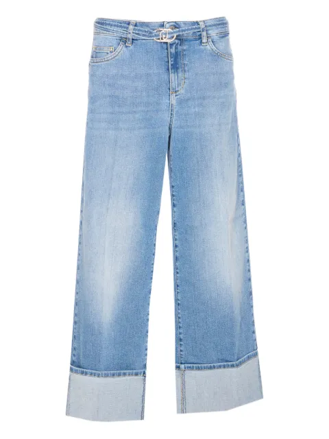 LIU JO belted cuffed-hem jeans Blue UA6161D026478986