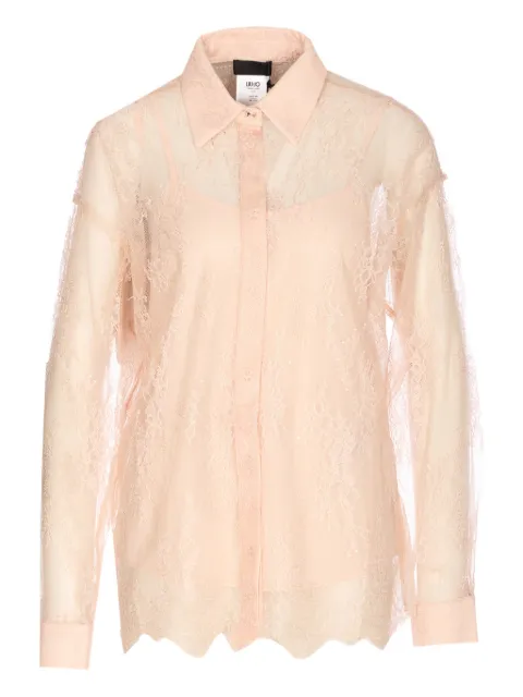 LIU JO all-over-lace button-fastening shirt Pink PA6038J4961X0753