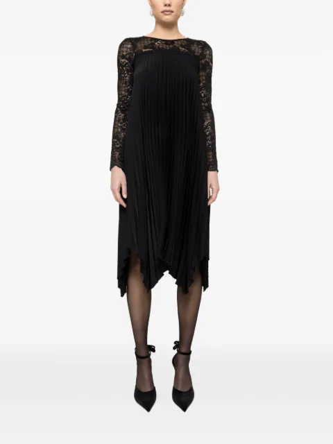NISSA pleated midi dress Black RS16145
