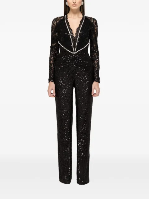 NISSA lace jumpsuit Black SALOS16128