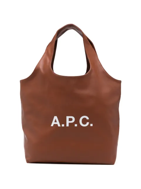 A.P.C. logo-detail shoulder bag Brown PUACCM6156CAD
