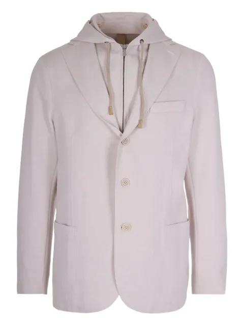 Eleventy hooded pocketed blazer Blue M70GIAF02TES0M03702