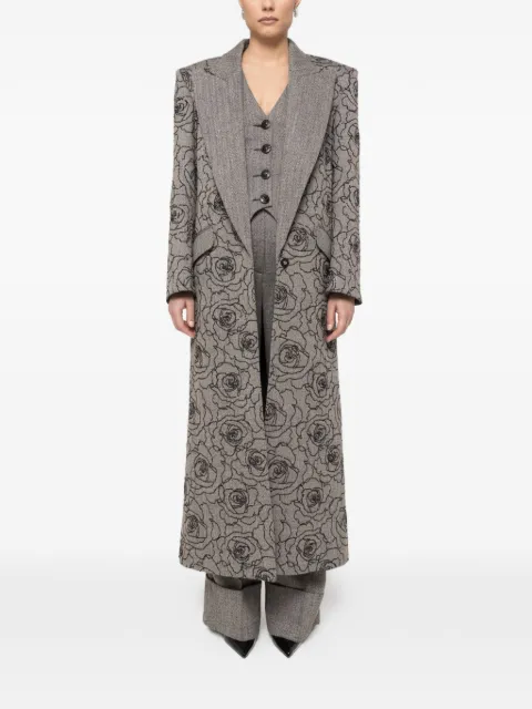 NISSA sequin-embellished coat Grey RG16063