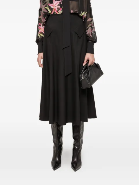 NISSA high-waisted midi skirt Black F16228