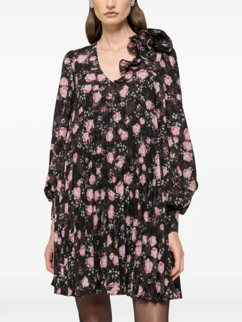 NISSA floral-print mini dress Black RC16357