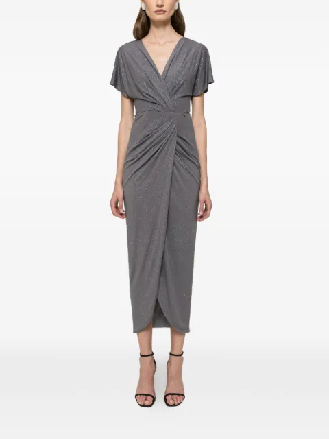 NISSA V-neck maxi dress Grey RS14737